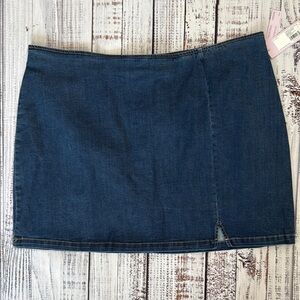 Wild‎ Fable Curvy Blue Jean Mini Skirt 24W NWT